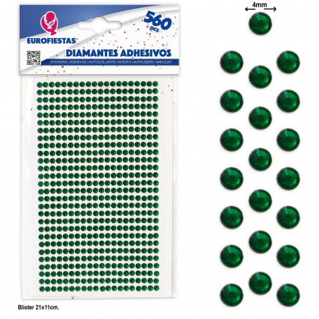 560 petits diamants adhésifs verts