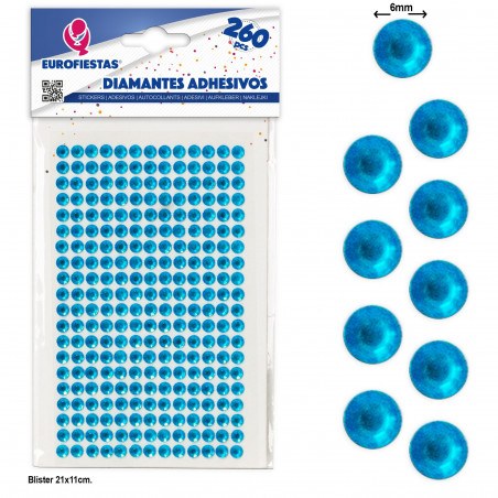 Diamants adhésifs bleu ciel, éclat serein pour vos décorations