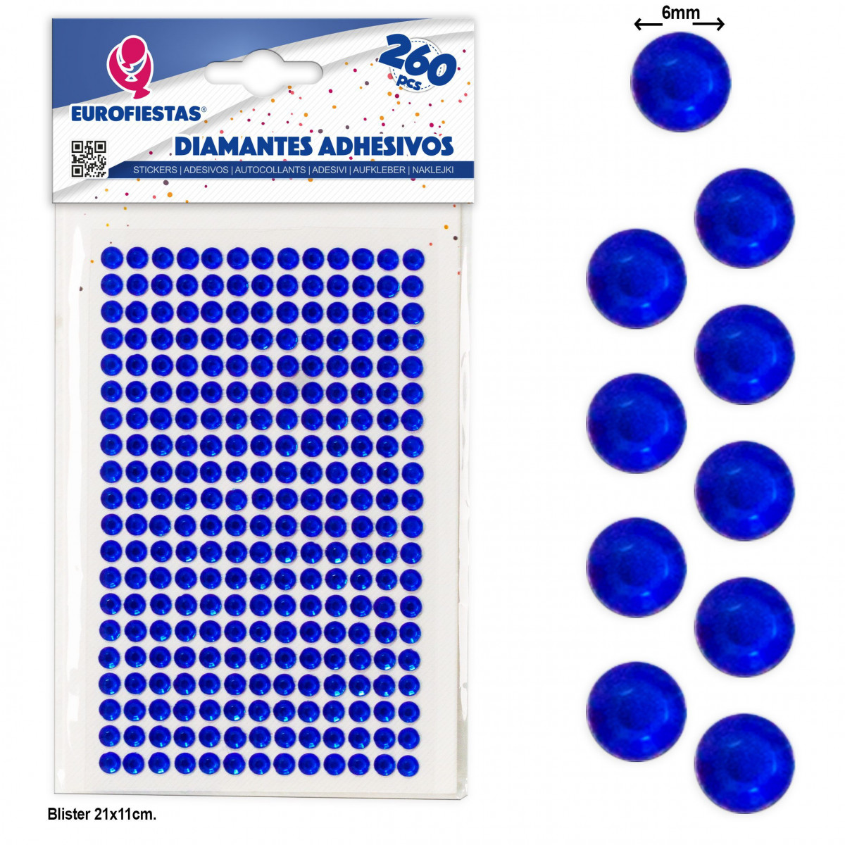 Diamants adhésifs bleu foncé, intensité et élégance dans chaque détail