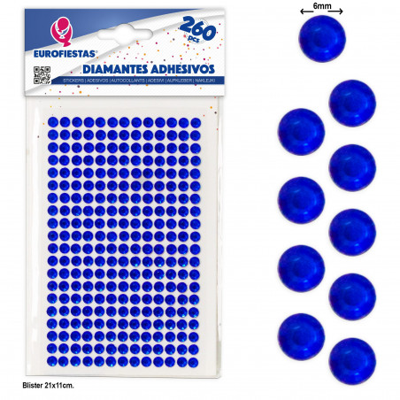 260 diamants adhésifs med bleu foncé