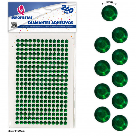 260 diamants adhésifs vert med