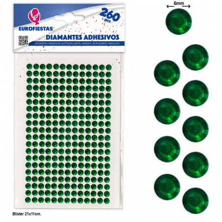 Diamants adhésifs verts, naturel et brillance dans vos créations
