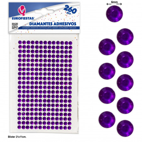 260 diamants adhésifs med violet