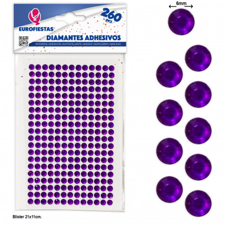 Diamants adhésifs violets, éclat magique pour vos idées créatives