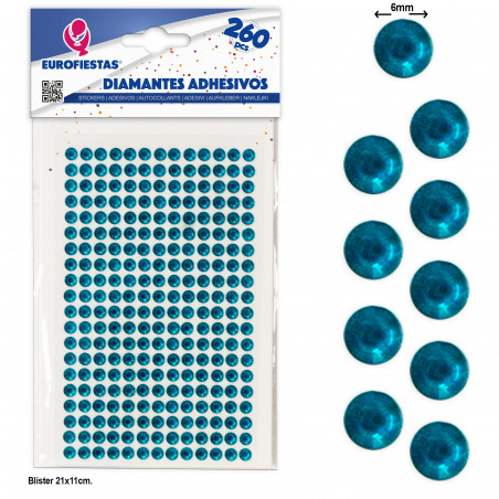 260 diamants adhésifs med turquoise