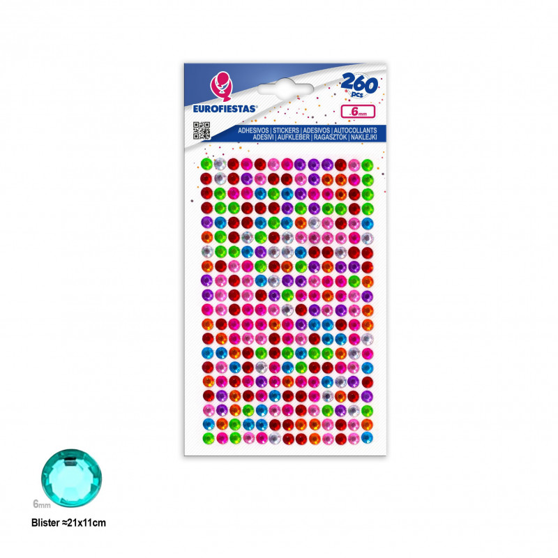 Diamants autocollants de couleurs assorties, éclat multicolore pour vos créations