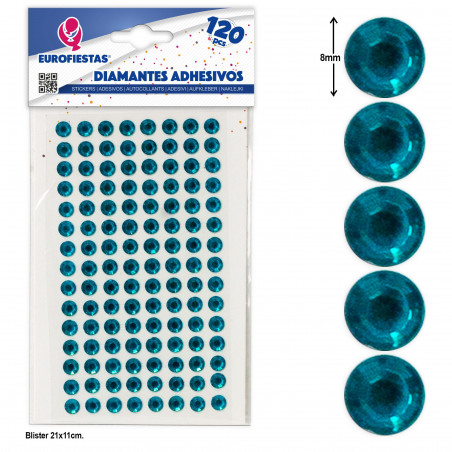 120 gr diamants adhésifs turquoises