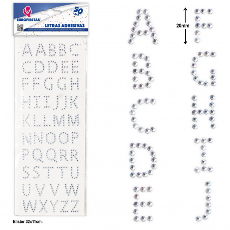 Lettres Adhésives en Cristal, ensemble de 50 unités pour Décoration Créative