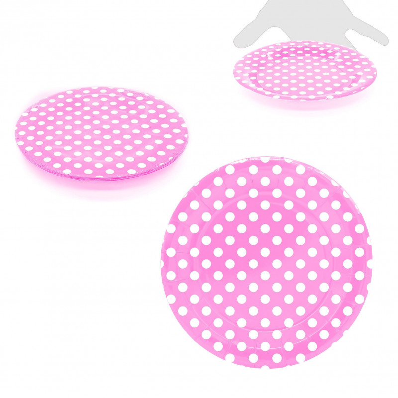 Assiettes à déchets lunaires 18cm rose 10