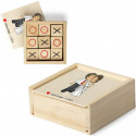 Tic-tac-toe dans un coffret cadeau de mariage personnalisé