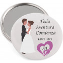 Foulard rouge avec miroir de mariage et coffret cadeau assorti