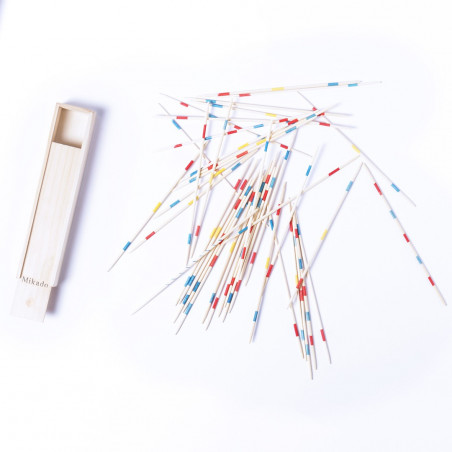 Coffret mikado personnalisé avec autocollant de baptême