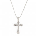 Collier croix couleur argent pour confirmation