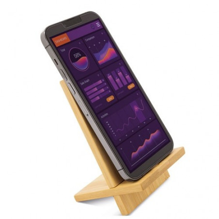 Support de téléphone portable personnalisé en bambou, souvenir de première communion