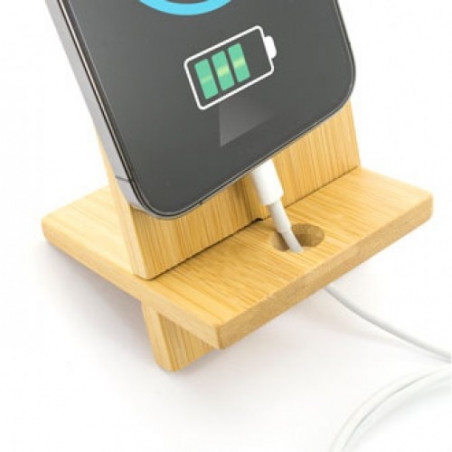 Support de téléphone portable personnalisé en bambou, souvenir de première communion