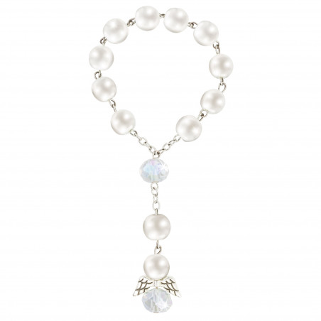 Chapelet de perles blanches pour les cadeaux de confirmation