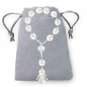Chapelet de perles blanches pour les cadeaux de confirmation
