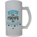 Chope à bière personnalisée avec phrase à offrir aux professeurs