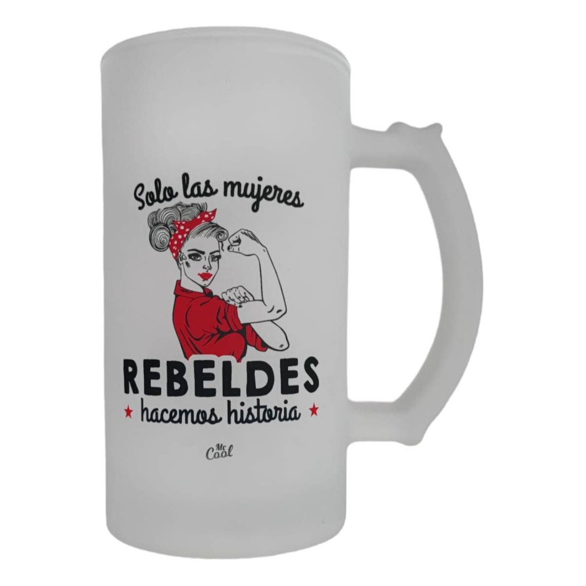 Chope à bière en verre pour femmes rebelles