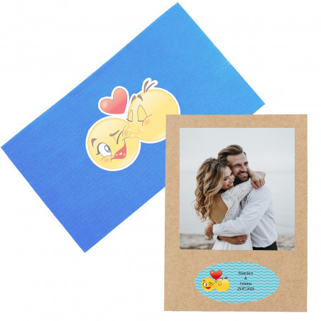 Cadre photo magnétique avec enveloppe décorative et autocollants personnalisés