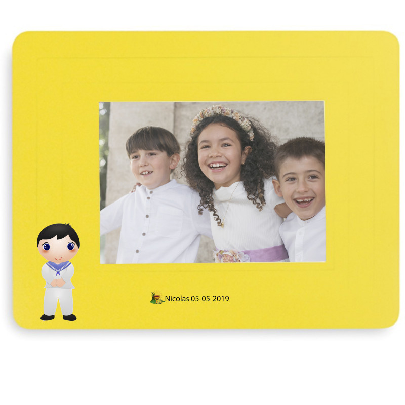 Tapis de souris photo personnalisable avec autocollants pour communion