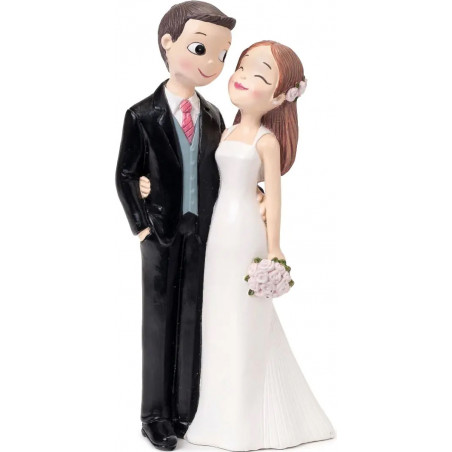 Figurine de gâteau de mariage des mariés aimants