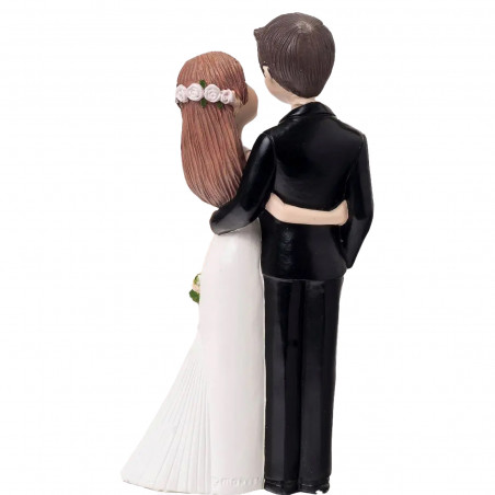 Figurine de gâteau de mariage des mariés aimants