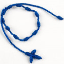 Chapelet de jeunesse en cordon bleu avec une carte de communion personnalisée pour la dédicace