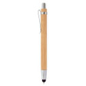 Stylo stylet en bois dans un coffret de présentation avec une pochette et des autocollants de mariage