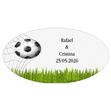 Boîte de chocolats personnalisée fourrée d'un ballon de football