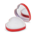 Baume à lèvres coeur rouge avec boîte de présentation blanche