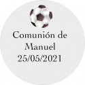 Ballon de football anti-stress personnalisé avec adhésif dans un sac noir
