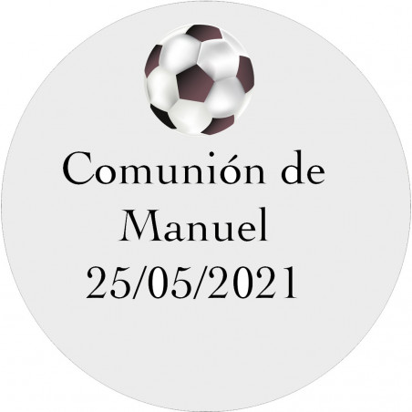 Ballon de football anti-stress personnalisé avec adhésif dans un sac noir