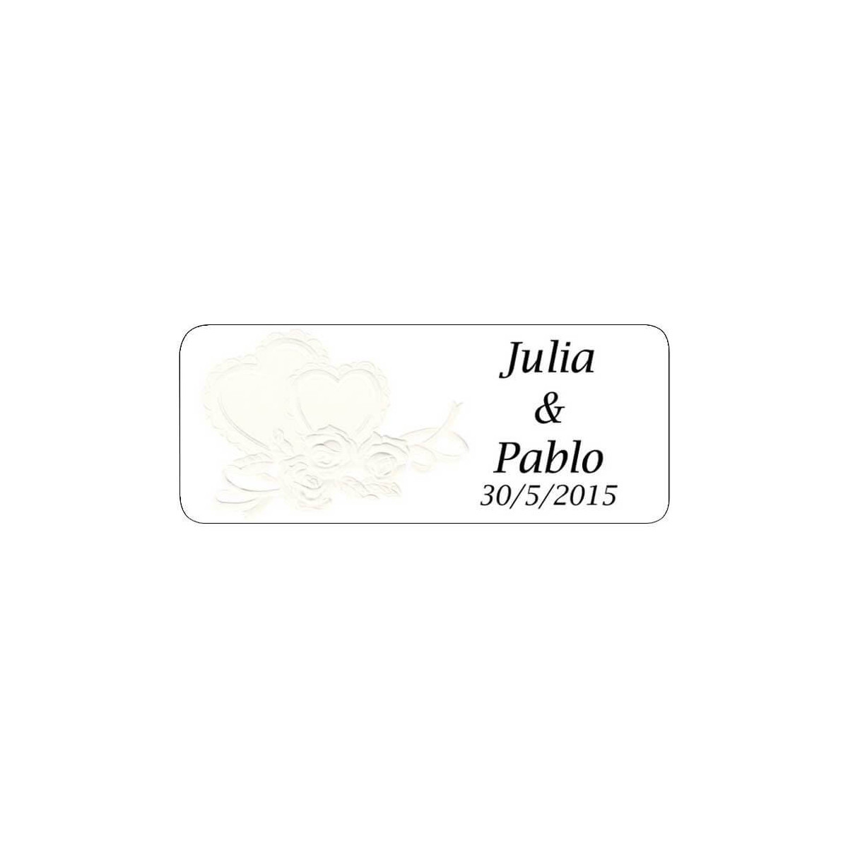 Autocollant pour cadeau de mariage promesse