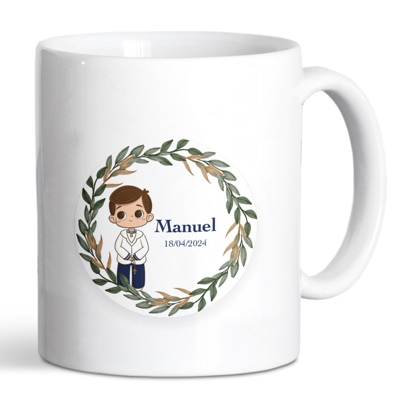 Tasse personnalisée pour un détail de communion enfant