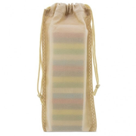 Jenga coloré avec sac et autocollant personnalisé