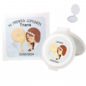 Miroir personnalisé pour communion avec sac transparent et carte personnalisée
