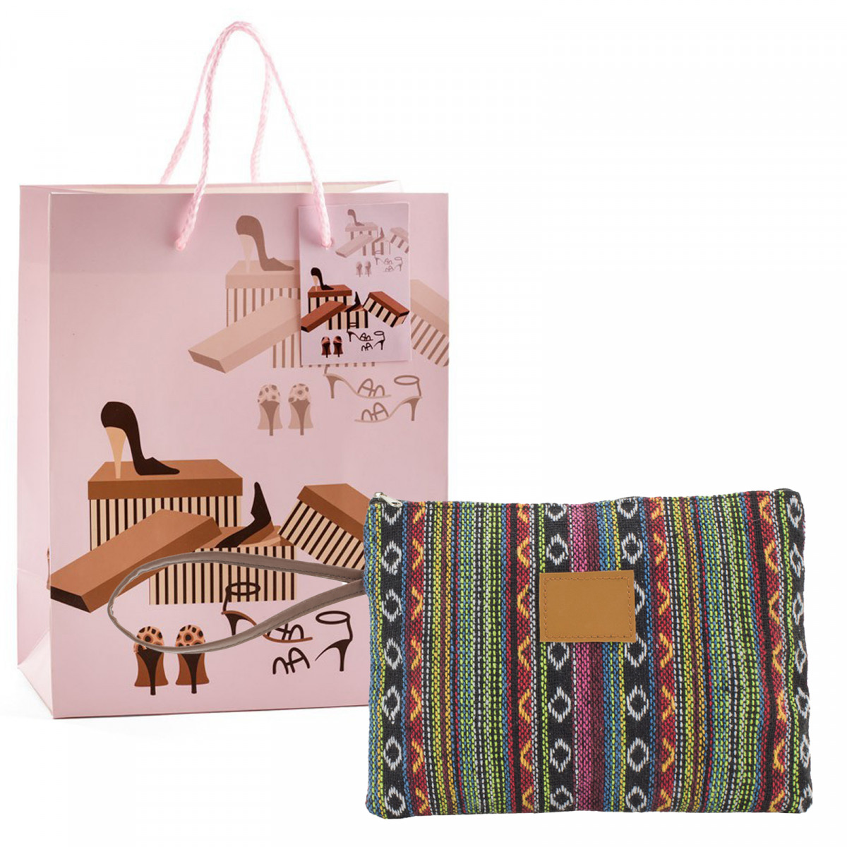Sac fourre tout avec pochette cadeau