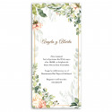 Invitation allongée avec des fleurs pour événements