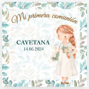 Carte de première communion personnalisée pour une fille