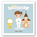 Autocollant de communion pour garçon pour décorer les cadeaux