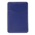 Porte-cartes portefeuille bleu présenté dans une enveloppe et personnalisé avec des autocollants de communion pour garçon