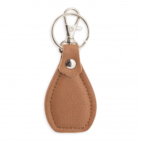 Porte clés marron en boîte avec détails adhésifs personnalisés pour communion de fille