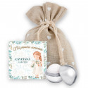 Baume à lèvres avec carte pour ma première communion pour filles dans un sac en tissu