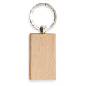 Porte clés en bois personnalisé avec autocollant et boîte pour mariage