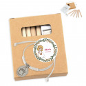 Boîte de crayons de couleur personnalisée et bracelet de communion pour fille