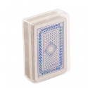Mini jeu de cartes espagnol avec un autocollant de baptême de garçon
