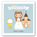 Jouet balle avec carte de communion personnalisable dans un sac en tissu pour filles