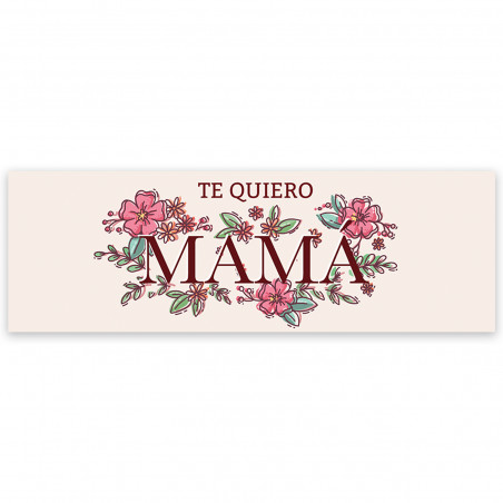 Autocollant décoratif avec la phrase je t'aime maman 6x2 cm
