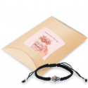 Bracelet Main de Fatima dans une boîte avec adhésif personnalisé pour les détails de la fête des mères